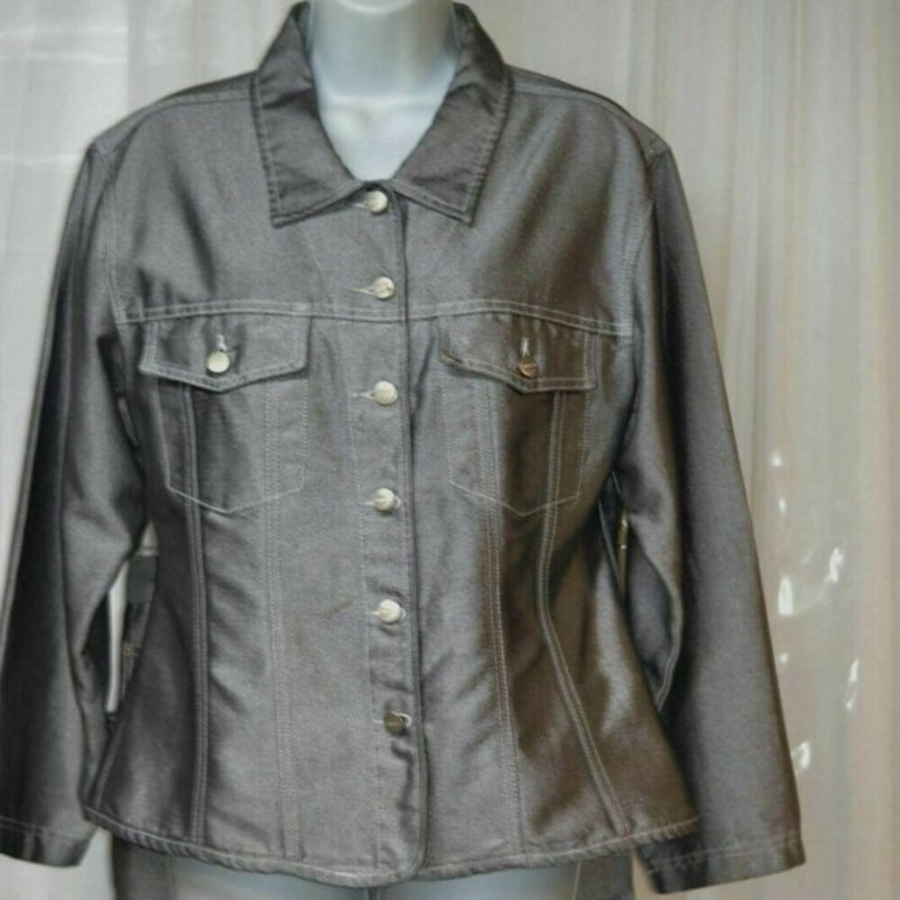 StingRay 2 piece Silver Denim Jacket and Pants